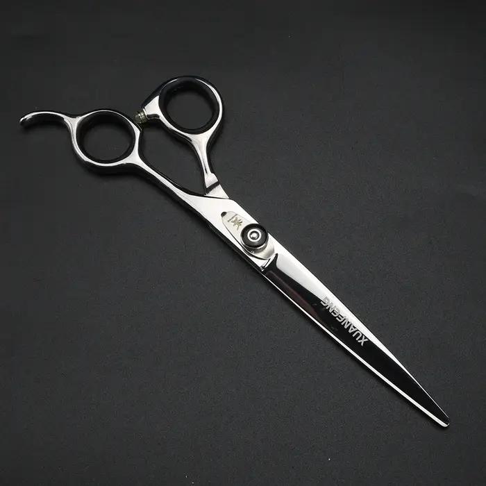 XUANFENG – ciseaux à cheveux de 7 pouces, ciseaux de coupe de barbier en acier 440C avec vis à tensi