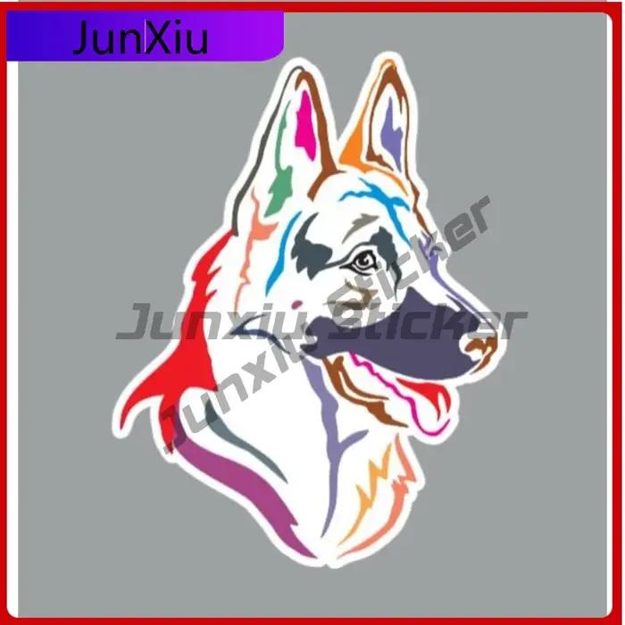 Autocollant de couverture d'art de chien de berger allemand, autocollants de dessin animé pour décor