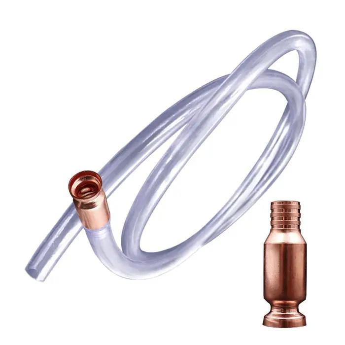 Pompe de siphon de ravitaillement en carburant en cuivre rouge pour sécurité et efficacité de conduite automobile occasions spéciales