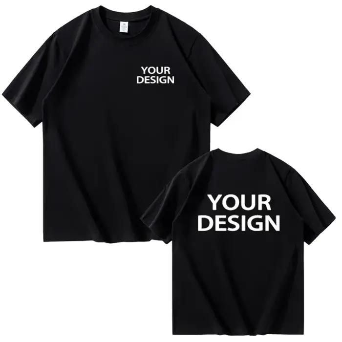 T-shirts en coton pour hommes et femmes, imprimés sur mesure, coupe ample, décontractés, personnalis