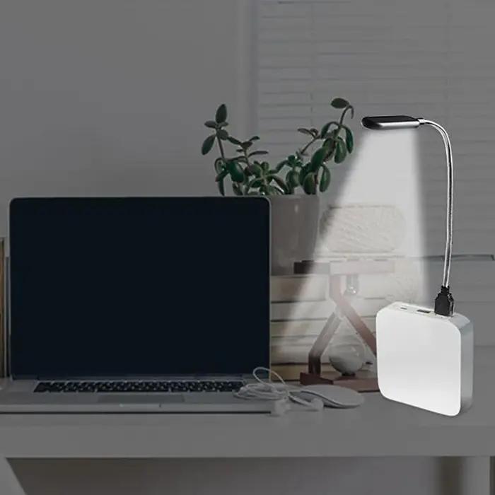 Mini 4 LED lampe de livre Portable USB lecture lampe de nuit blanc/couleur chaude Table lampe de bur