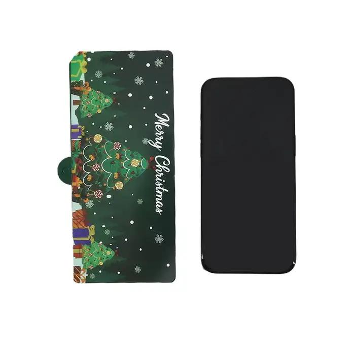 Cartes d'argent de Noël 2025 décoration de fête pour enfants faveurs en papier cartonné blanc cadeau de Noël et du Nouvel An 2026 occasions spéciales