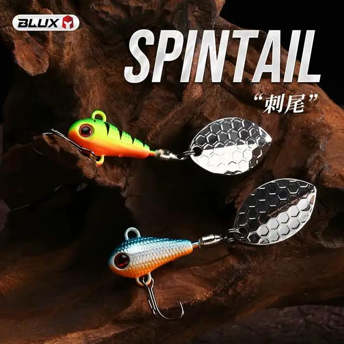 Leurres de pêche BLUX SPINTAIL 4.5g 7g 11g queue magnétique spinner shad vibration métal cuivre perche