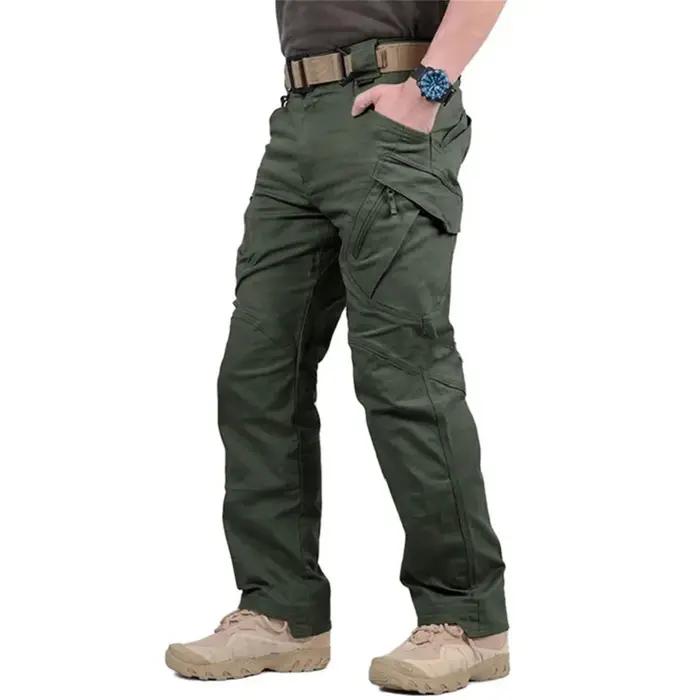 Pantalon tactique pour hommes grande taille, plusieurs poches, élastique, militaire, urbain, pour le