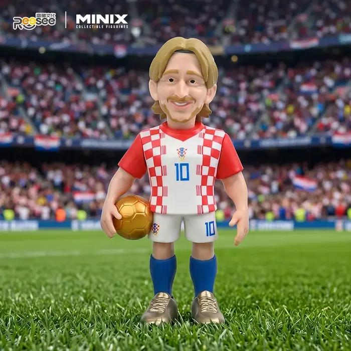 Figurines de stars du Mondial Reesee X MINIX 12 cm - Lionel Messi, Kylian Mbappé, Cristiano, Luka Modric, collection officielle de joueurs de football