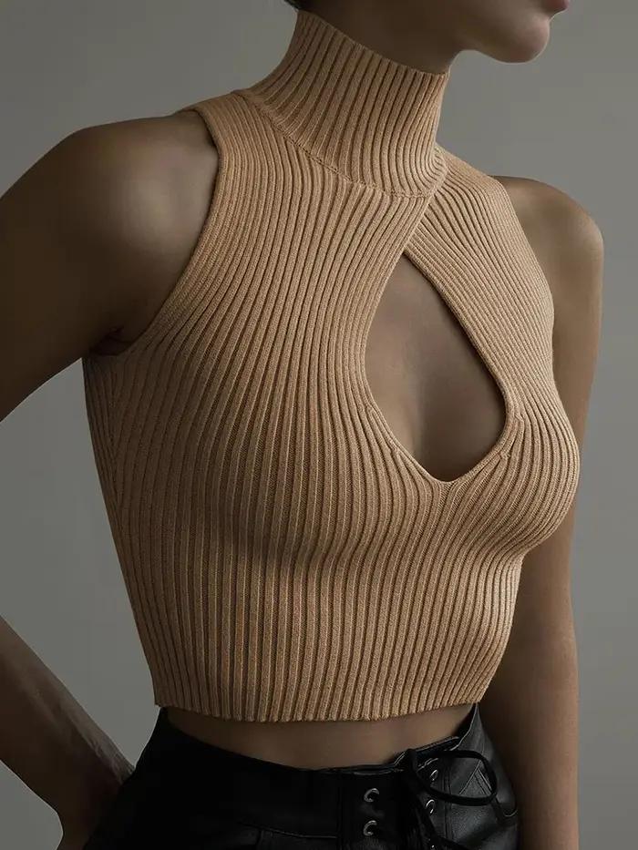 Débardeur cryptographic en polyester et élasthanne pour femmes, élégant, sexy, évasé, à la mode, pour toutes les occasions spéciales