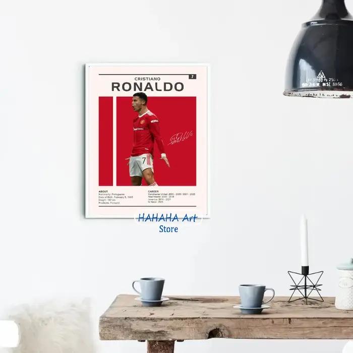 Célèbre étoile de Football, athlète mondial du sport, le meilleur joueur, affiche imprimée, images d'art murales, peinture sur toile, décoration de maison pour salle