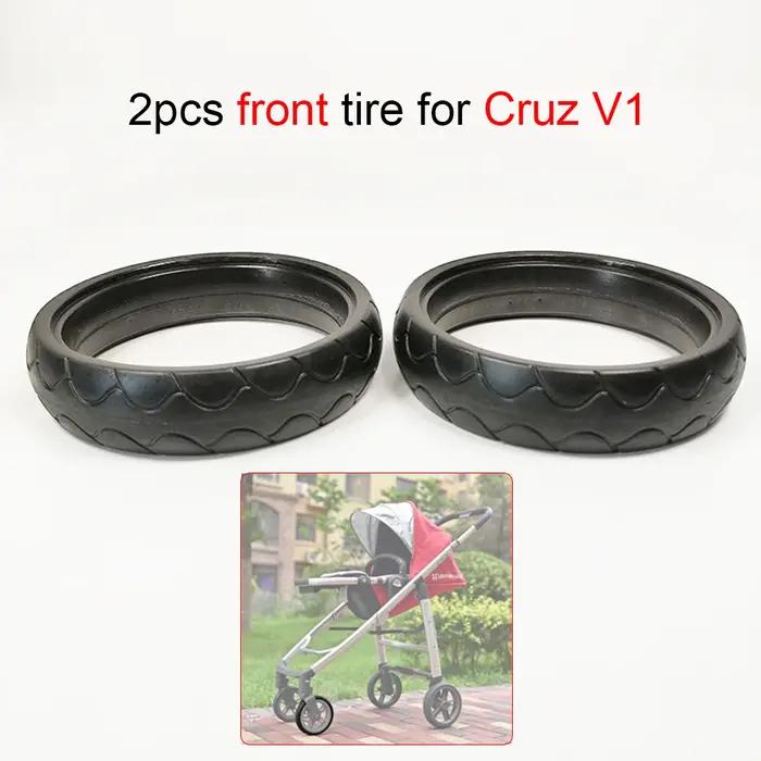 Pneus de roue de poussette pour Uppababy Cruz V1 V2 pneu avant arrière en plastique pour enfants de 0 à 6 ans confort sécurité balades famille occasions spéciales