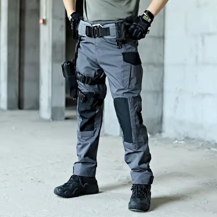 Pantalon cargo tactique résistant pour entraînement et chasse - Multi-poches et imperméable pour le travail