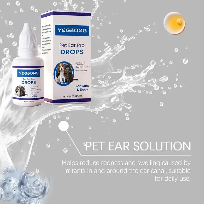 Gouttes auriculaires Pet Ear Pro pour chiens et chats : Dissolvant de cérumen