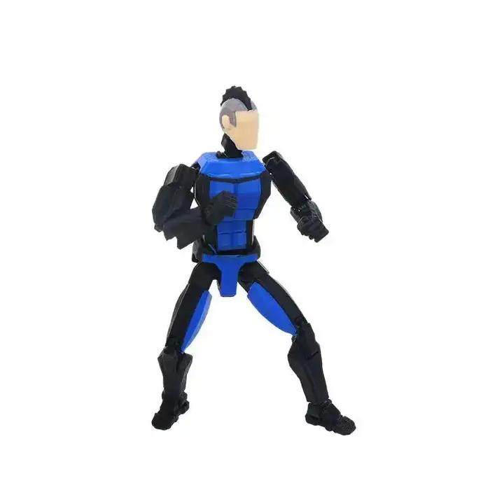 Figurine d'action personnalisée T13 Dummy13 imprimée en 3D, multi-articulée, transformable, avec masque bleu, jouet imprimé en 3D