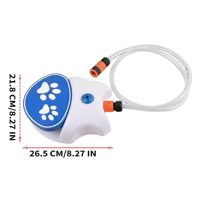 Fontaine à eau pour chien à pédale avec tuyau de 162 cm, arroseur à pédale pour chien, distributeur