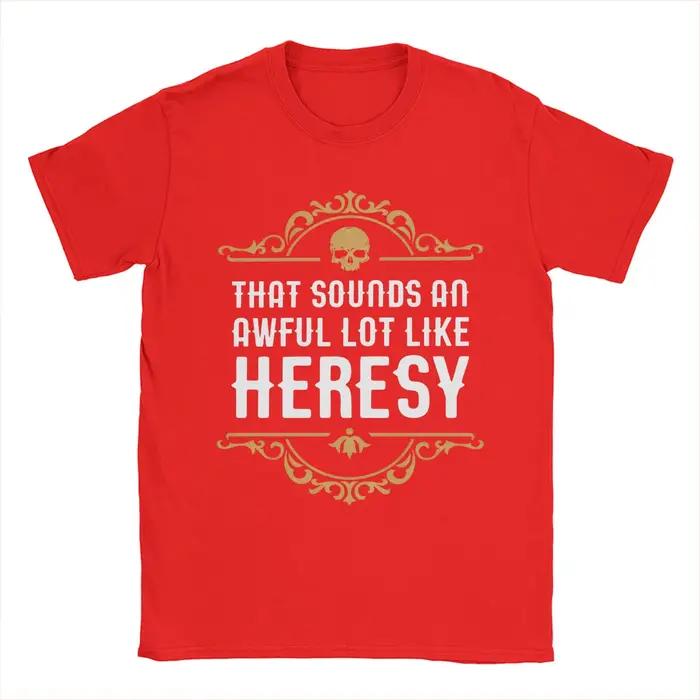 Vintage Heresy drôle Wargaming w-wahammer 40k T-Shirts femmes col rond coton T-Shirts à manches cour