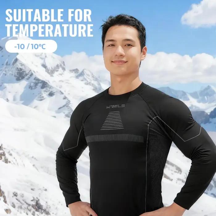Ensemble de sous-vêtements thermiques de ski WRELS pour hommes et femmes