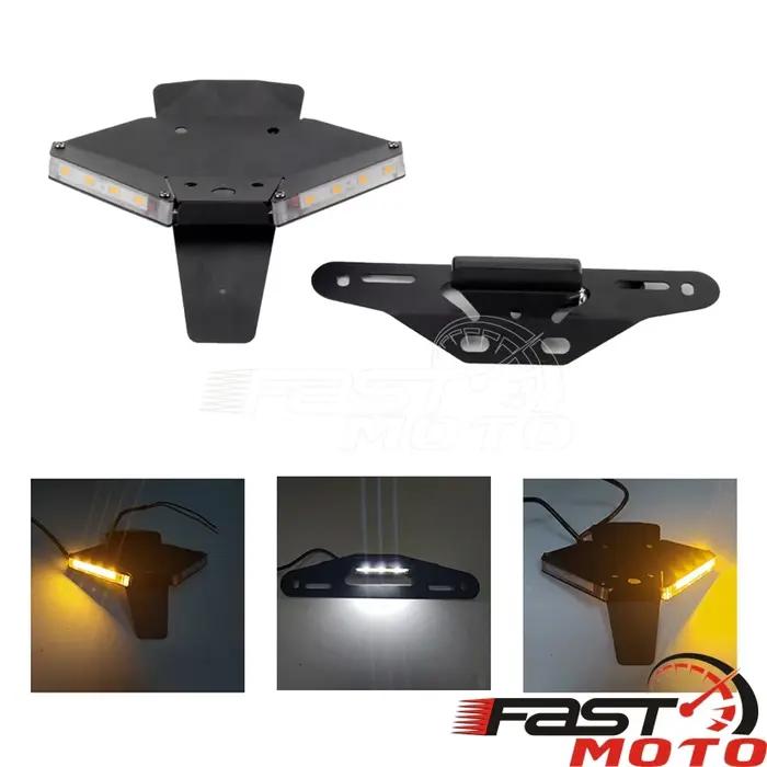 Support de plaque d'immatriculation en acier inoxydable pour Ducati Panigale V4R/S et Streetfighter V4 V4S V2 avec clignotants intégrés et rangement du garde-boue arrière élégant et sécuritaire