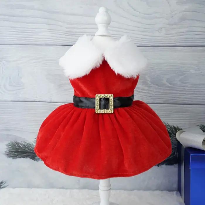 Robe de noël pour chien, Costume de noël pour animaux de compagnie, vêtements pour chat, fille, chio