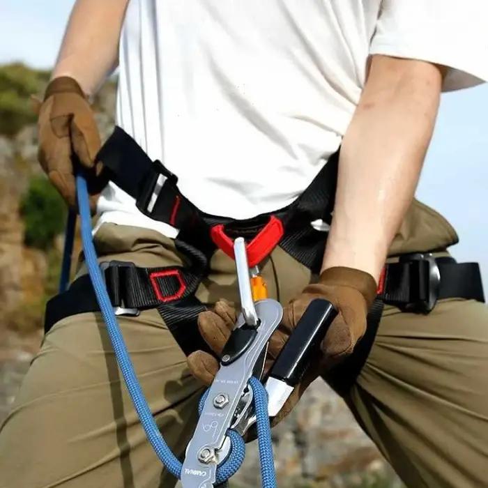 Harnais de sécurité en plein air SMHXIANGQIANJIN pour randonnées et escalades demi-corps support de taille survie aérienne outils de montagne robuste et fiable