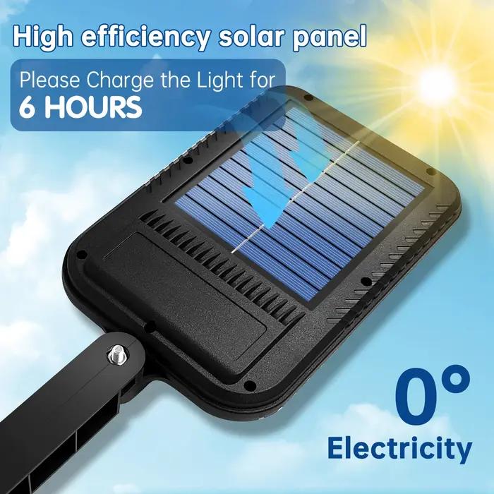 Lampadaire solaire étanche avec détecteur de mouvement, 100 LED, 200LED, IP65, extérieur, applique m
