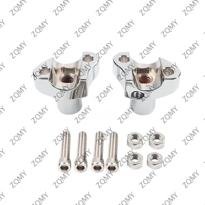 Rehausseurs de guidon droits de 2" pour Harley Bar Dyna Sportster Softail de 1"