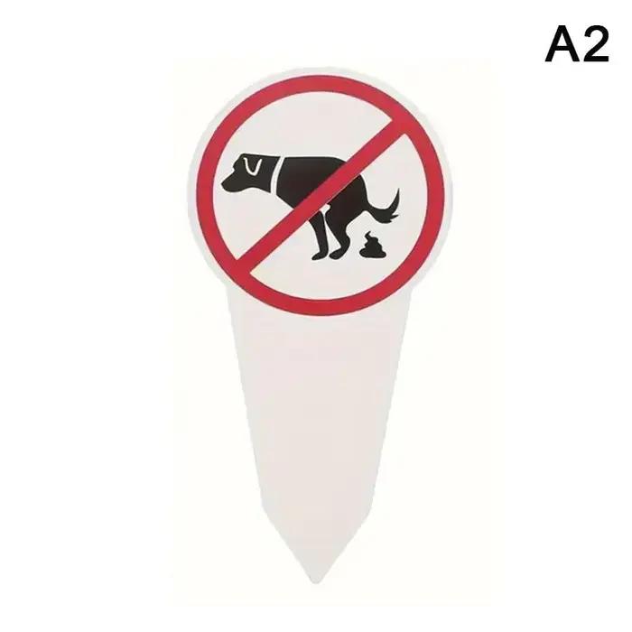 Panneau en plastique pour propriétaires d'animaux : « Interdiction de laisser des excréments de chien sur le terrain »