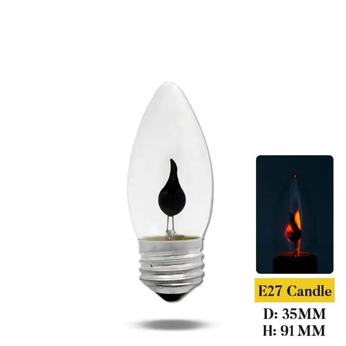 Vintage Edison E14 E27 Led ampoule bougie effet de flamme
