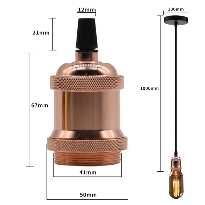 Lampes suspendues en aluminium lampe industrielle Vintage nordique Loft lampe suspendue E27 90-265V