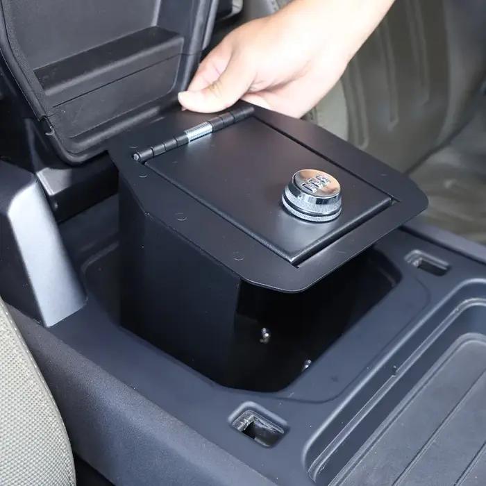 Pour Land Rover Defender 110 2020-25 Boîte de sécurité à serrure à code en aluminium, rangement accoudoir, protection de la vie privée, accessoires de voiture