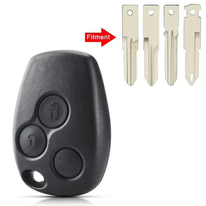 KEYYOU coque de clé à 2 boutons pour Renault Megane Modus Espace Laguna Duster Logan DACIA Sandero Fluence Clio Kangoo