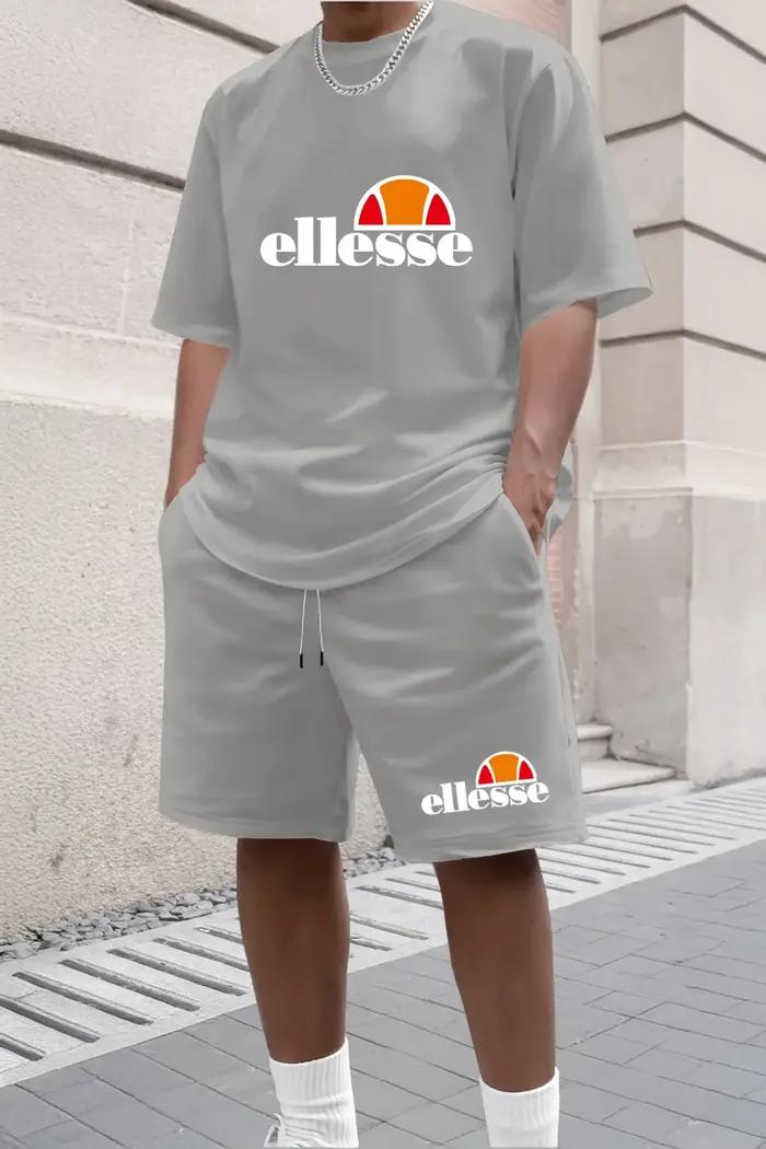 Ensemble décontracté et tendance en polyester pour hommes, style sportif et casual, col rond, adapté aux occasions quotidiennes et été 2026