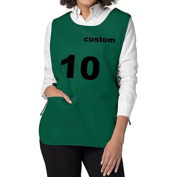 Tablier de nettoyage en polyester brodé personnalisable pour femmes hommes adolescents couples adultos personnes âgées enfants occasions spéciales