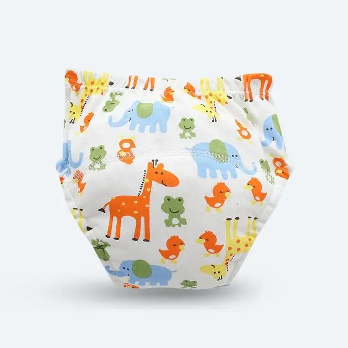 Couches imperméables réutilisables en coton doux pour bébé