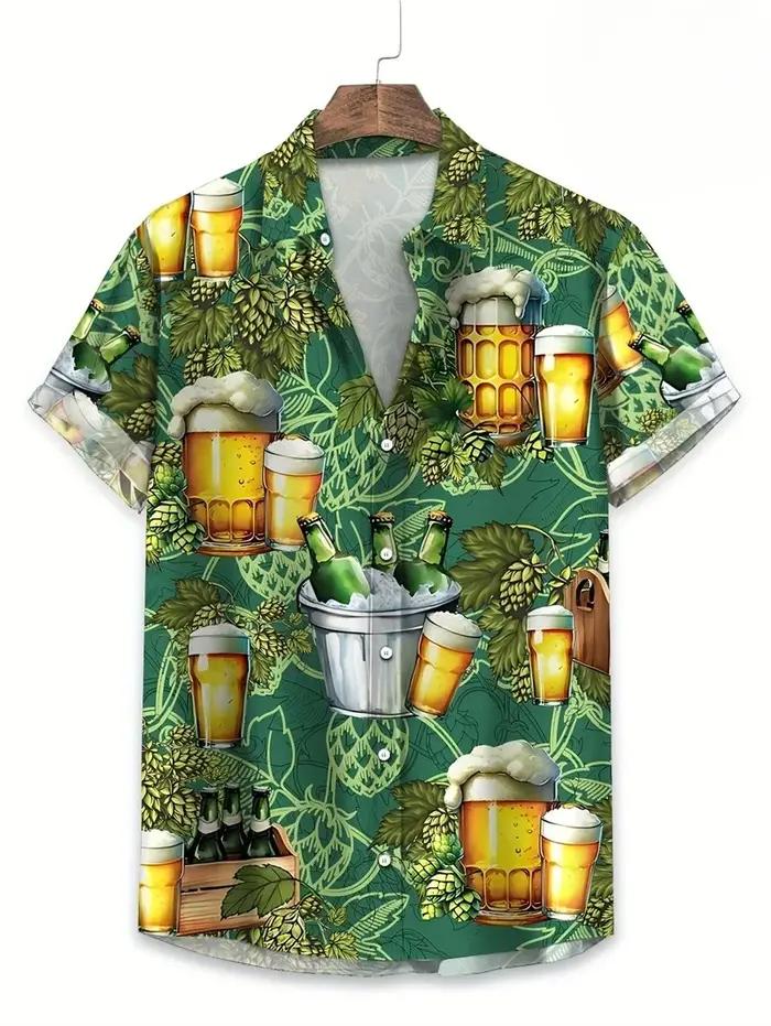 Chemises florales hommes Hawaii vacances fête Blouse 2025 revers plage chemise fleur Camisas à manches courtes femmes