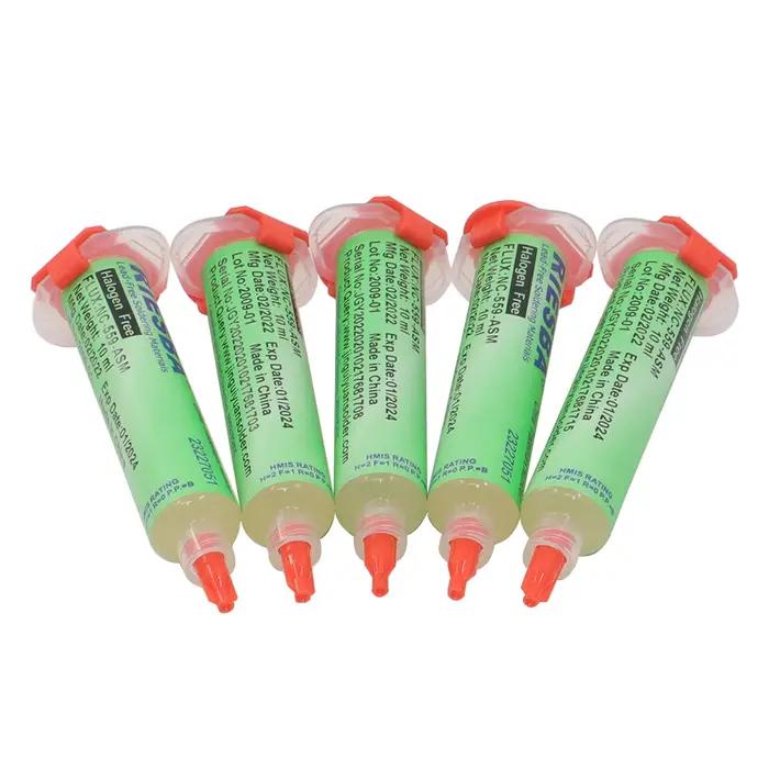 TMYLOKU10pcs RIESBA559 10cc pâte à souder flux NC-559-ASM cylindre d'huile BGA flux de flûte de soud