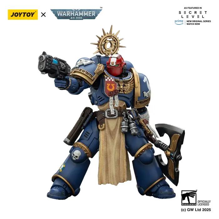 【MT】JOYTOY Warhammer 40K Ultramarines Metaurus avec Power Axe Stormshield et pistolet Plasma 1/18 modèle de figurine d'action