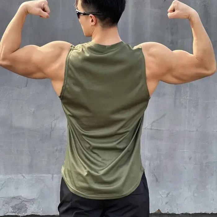 Été gilet sans manches sport de plein air débardeur course fitness maillot de corps séchage rapide c