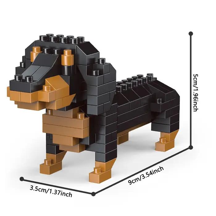 148 pièces teckel chien blocs de Construction jouet pour adultes et enfants conception détaillée et réaliste ensemble de Construction amusant et éducatif