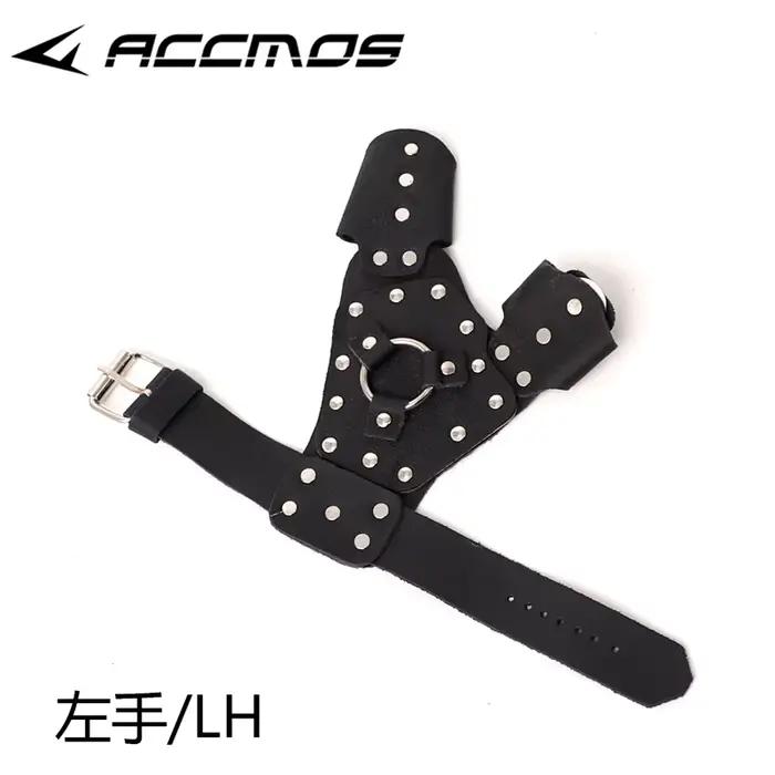 Gants de protection en cuir PU main droite gauche feuilles acier inoxydable pour chasse pêche tir catapulte activités extérieures