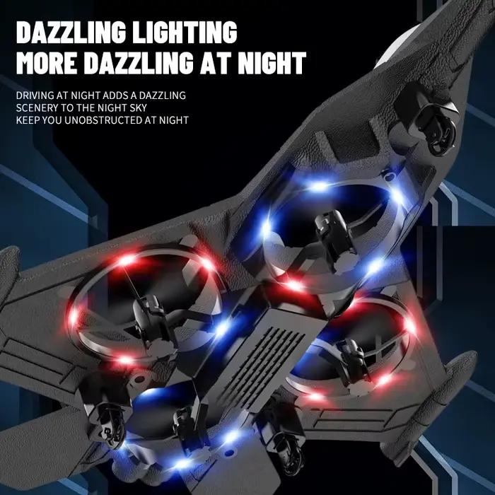 Avion RC avec caméra, hélicoptère télécommandé, pour éviter les obstacles, avion de chasse 2.4G en mousse EPP, jouets de noël pour enfants