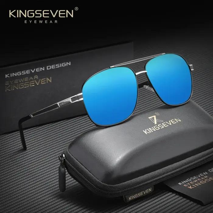 Lunettes de soleil KINGSEVEN rectangulaires antireflet UV400 pour hommes et femmes protection solaire style décontracté ocassions spéciales