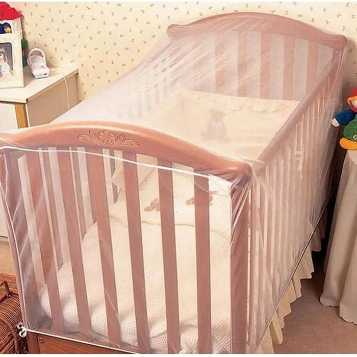 Moustiquaire portable pour lit de bébé, mouches de literie, bande élastique en maille, accessoires a