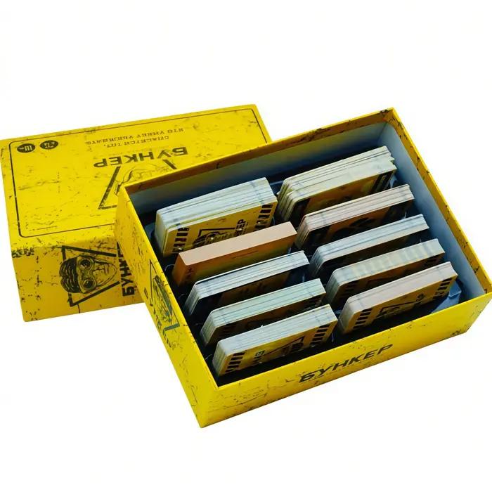 Jeu de cartes sur le thème de la chasse version russe multijoueur pour fêtes et occasions spéciales or orange kaki foncé
