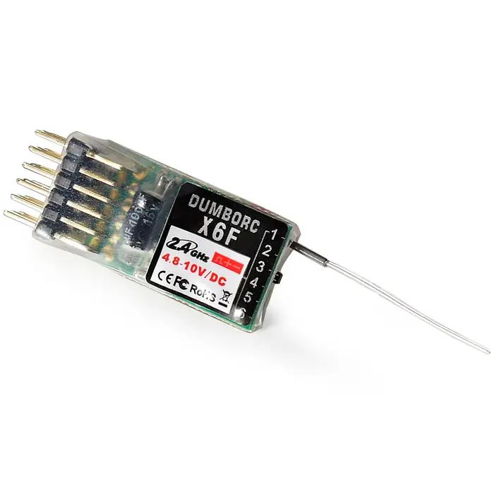 DUMBORC-Récepteur de voiture RC X6FG 2.4G 6CH, système de contrôle radio récepteur pour émetteur Dom