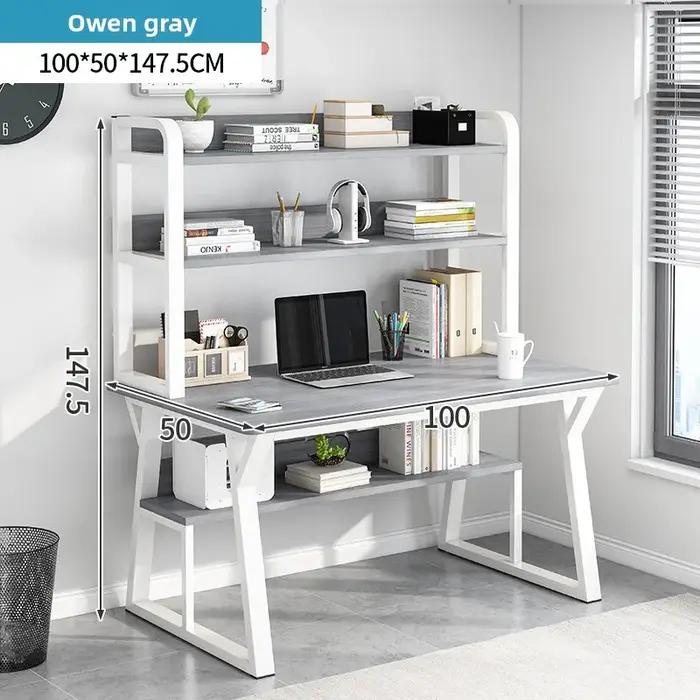 Bureau d'ordinateur durable avec étagère intégrée