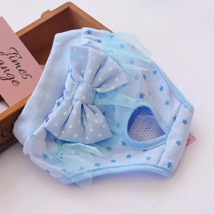 Culottes physiologiques pour chiens en coton 100% avec motifs subtils pour toutes les saisons à offrir pour chien occassions spéciales