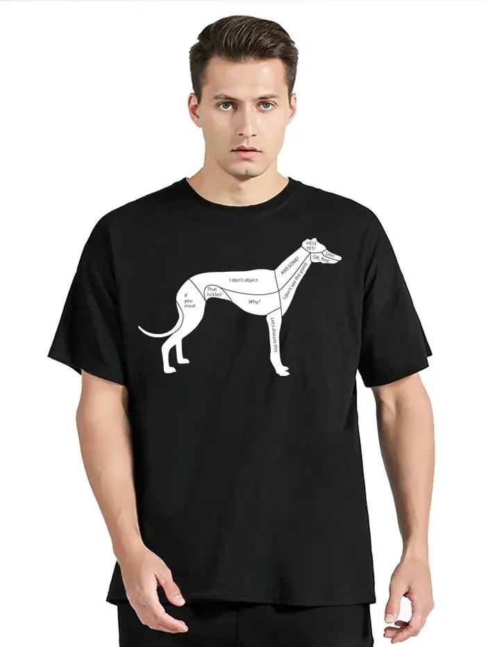 T-shirt unisexe à col rond Greyhound Dog