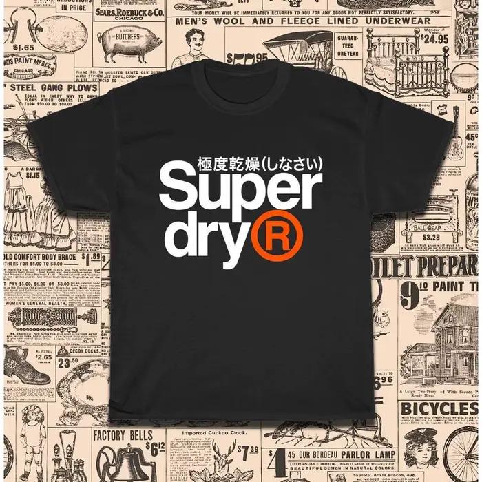 T-shirt graphique Superdry avec logo, en coton noir, col rond, manches courtes, pour homme, style st