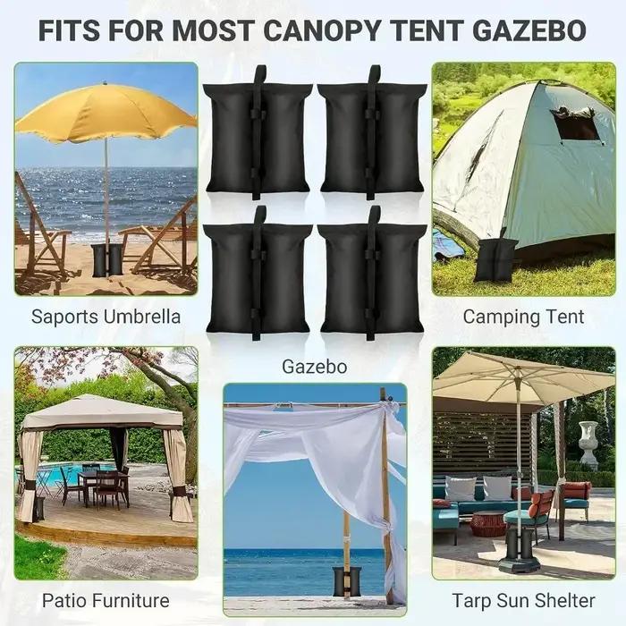 Équipement de Camping Gazebo de jardin pied jambe pieds poids sac de sable chapiteau ensemble de tente étanche accessoires de plein air accessoires de tente