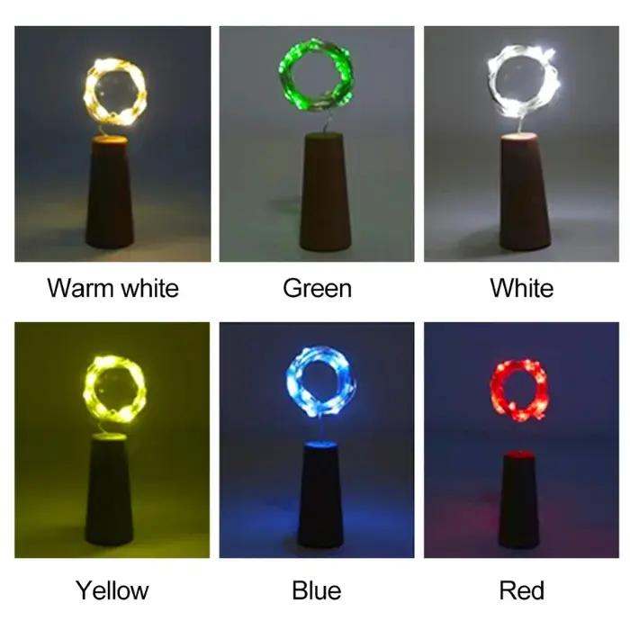 Lumières LED en liège pour bouteille de vin 1/2/3M, Mini guirlande lumineuse féerique, pour bouteill