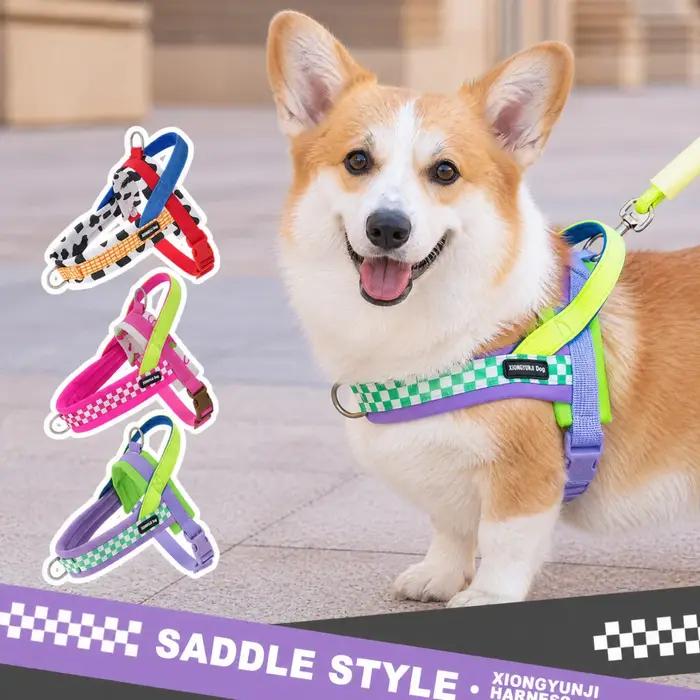 Harnais pour chien léger et doux de style selle