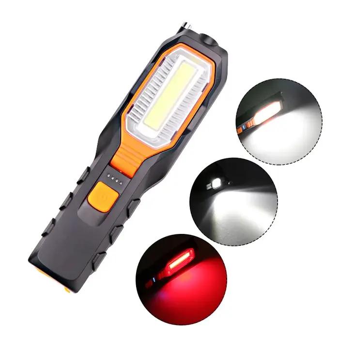 Lampe de travail LED COB Portable, lampe mécanique de Garage de voiture, torche Rechargeable par USB